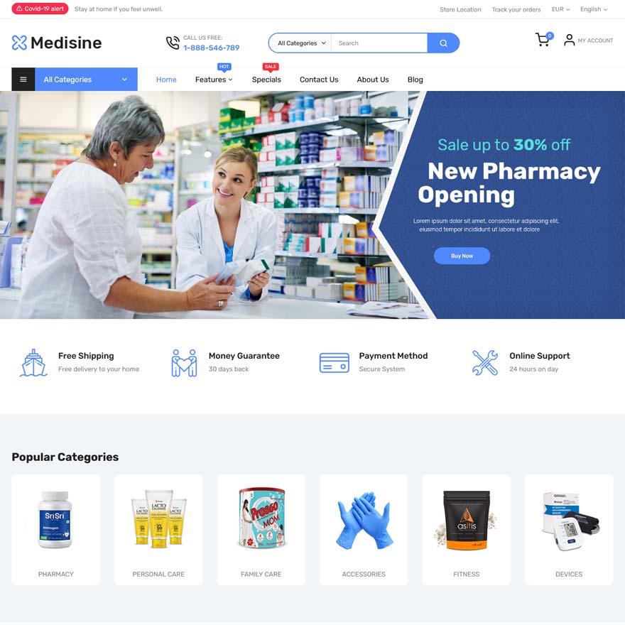 Συμπληρώματα Διατροφής eShop Prestashop Project